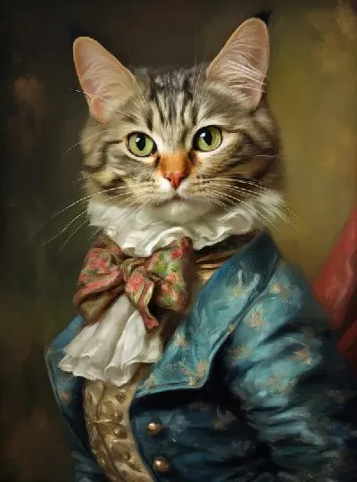 Плакат Кошка в костюме