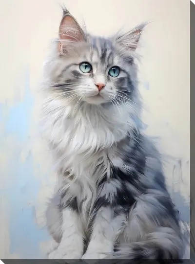 Картина маслом Милая киса