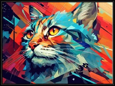 Картина Кошка в стиле арт №44