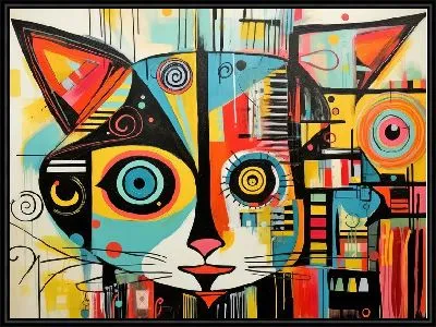 Картина Кошка в стиле арт №46