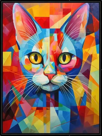 Картина Кошка в стиле арт №48