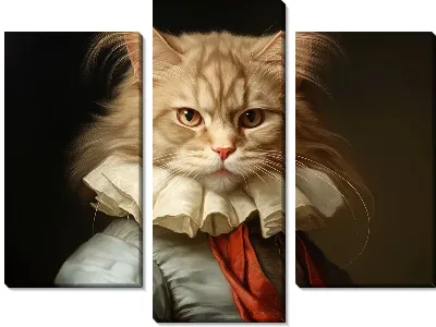 Модульная картина Кот в одежде