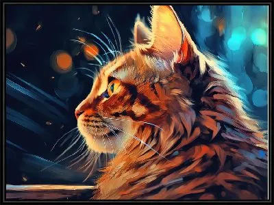 Картина Кошка в стиле арт №55
