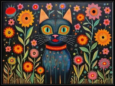 Картина Кошка в стиле арт №70