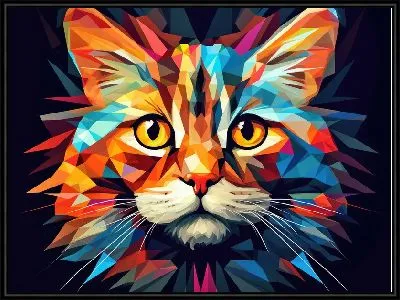 Картина Кошка в стиле арт №71
