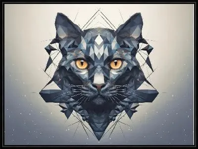 Картина Кошка в стиле арт №74