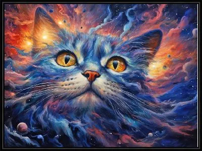 Картина Кошка в стиле арт №78