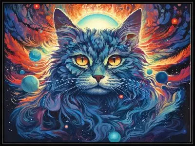 Картина Кошка в стиле арт №79