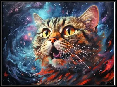 Картина Кошка в стиле арт №80