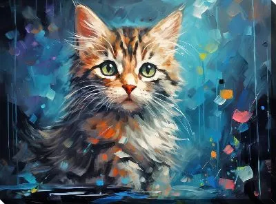 Картина маслом Котенок