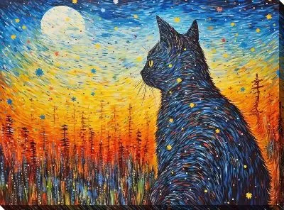 Картина маслом Котэ