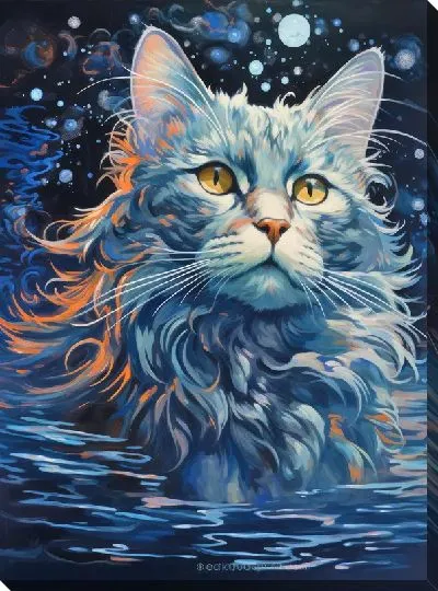 Картина маслом Арт кошка №101