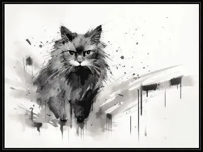 Картина Кот в стиле рисунка №2