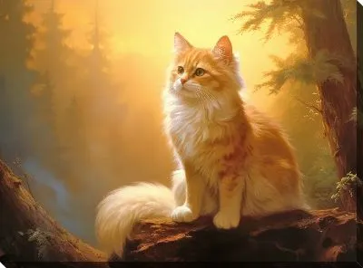 Картина маслом Пушистый рыжик