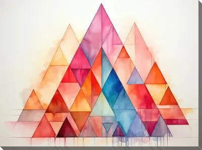 Картина маслом Треугольники №1