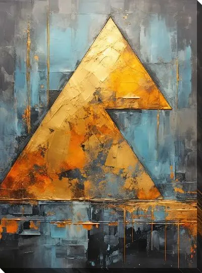 Картина маслом Треугольники №2