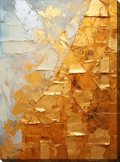 Картина маслом Фактурное золотое