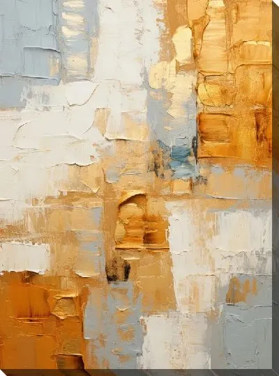 Картина маслом Фактура золотых мазков