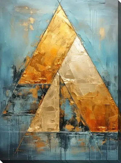 Картина маслом Золотой треугольник фактуры