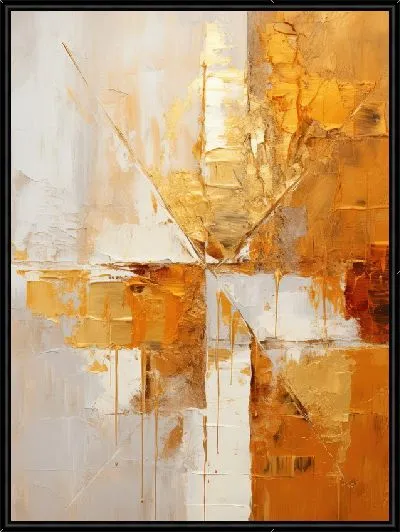Картина Фактура золотых мазков №4