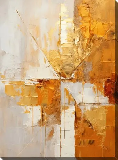 Постер Фактура золотых мазков №4