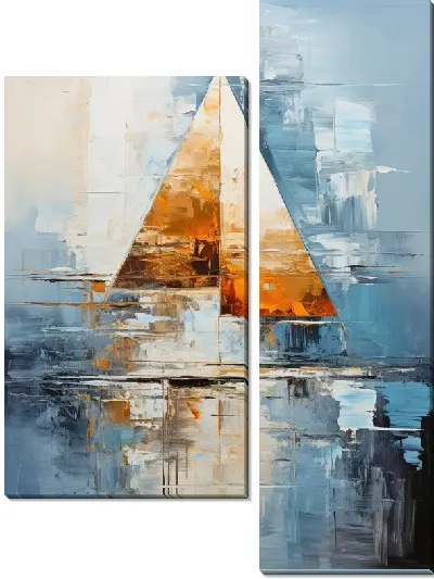 Модульная картина Треугольник абстракции