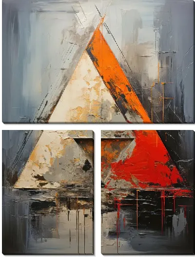Модульная картина Треугольник абстракции №2