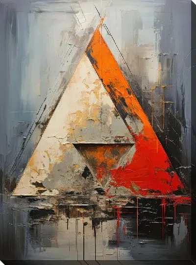 Картина маслом Треугольник абстракции №2