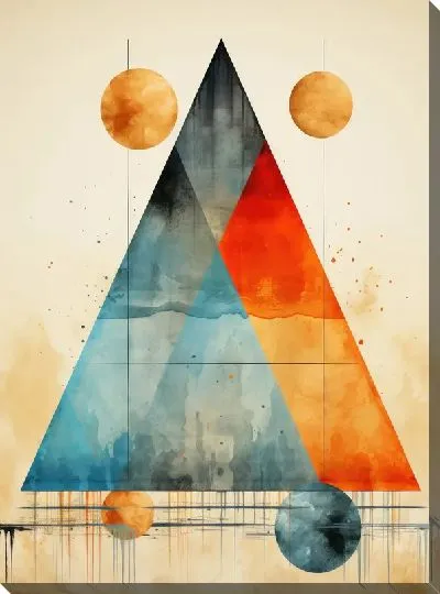 Картина маслом Треугольник абстракции №21