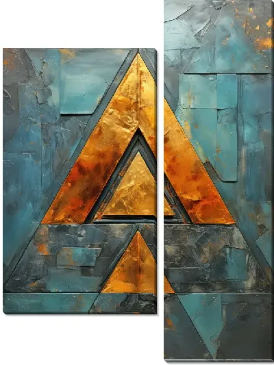 Модульная картина Треугольник абстракции №3