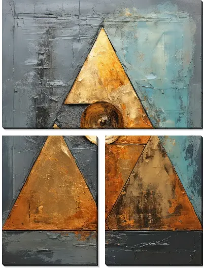 Модульная картина Треугольник абстракции №4