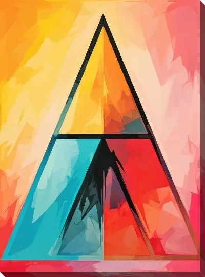 Картина маслом Треугольник №10