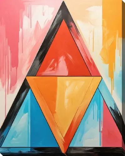 Картина маслом Треугольник №11