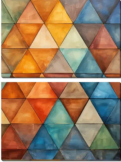 Модульная картина Треугольники №13
