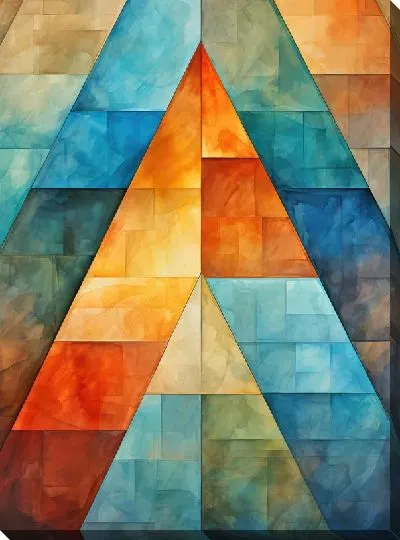 Картина маслом Треугольники №22