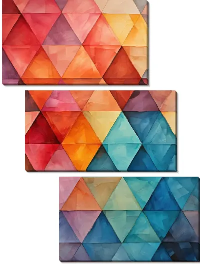 Модульная картина Треугольники и ромбы №23