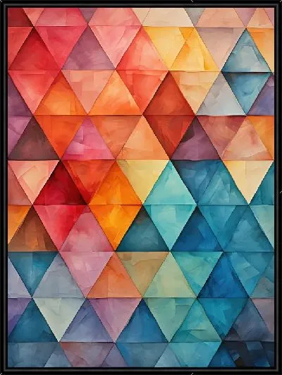 Картина Треугольники и ромбы №23