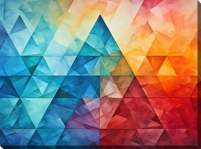 Картина маслом Треугольники №24