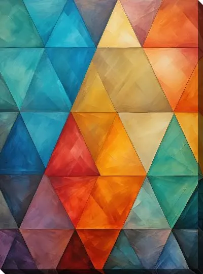 Картина маслом Треугольники №25