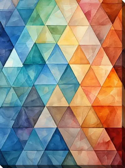 Картина маслом Треугольники №26