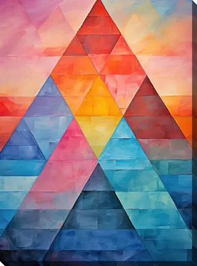 Картина маслом Треугольники №28