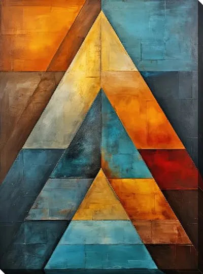 Картина маслом Треугольники №32