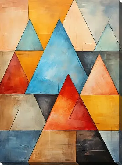 Картина маслом Треугольники №33