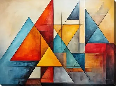 Картина маслом Треугольники №35