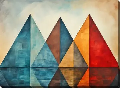 Картина маслом Треугольники №36