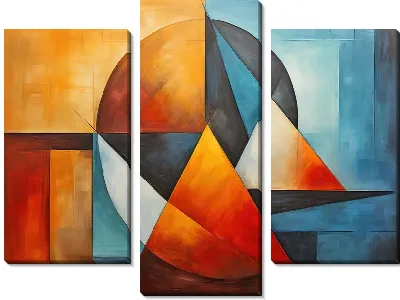 Модульная картина Треугольники №37