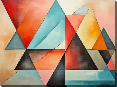 Картина маслом Треугольники №39
