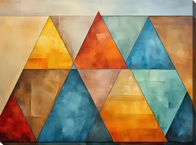 Картина маслом Треугольники №41