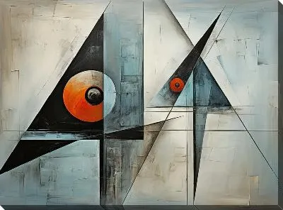 Картина маслом Треугольники №42