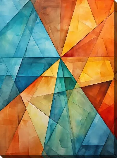 Картина маслом Треугольники №46